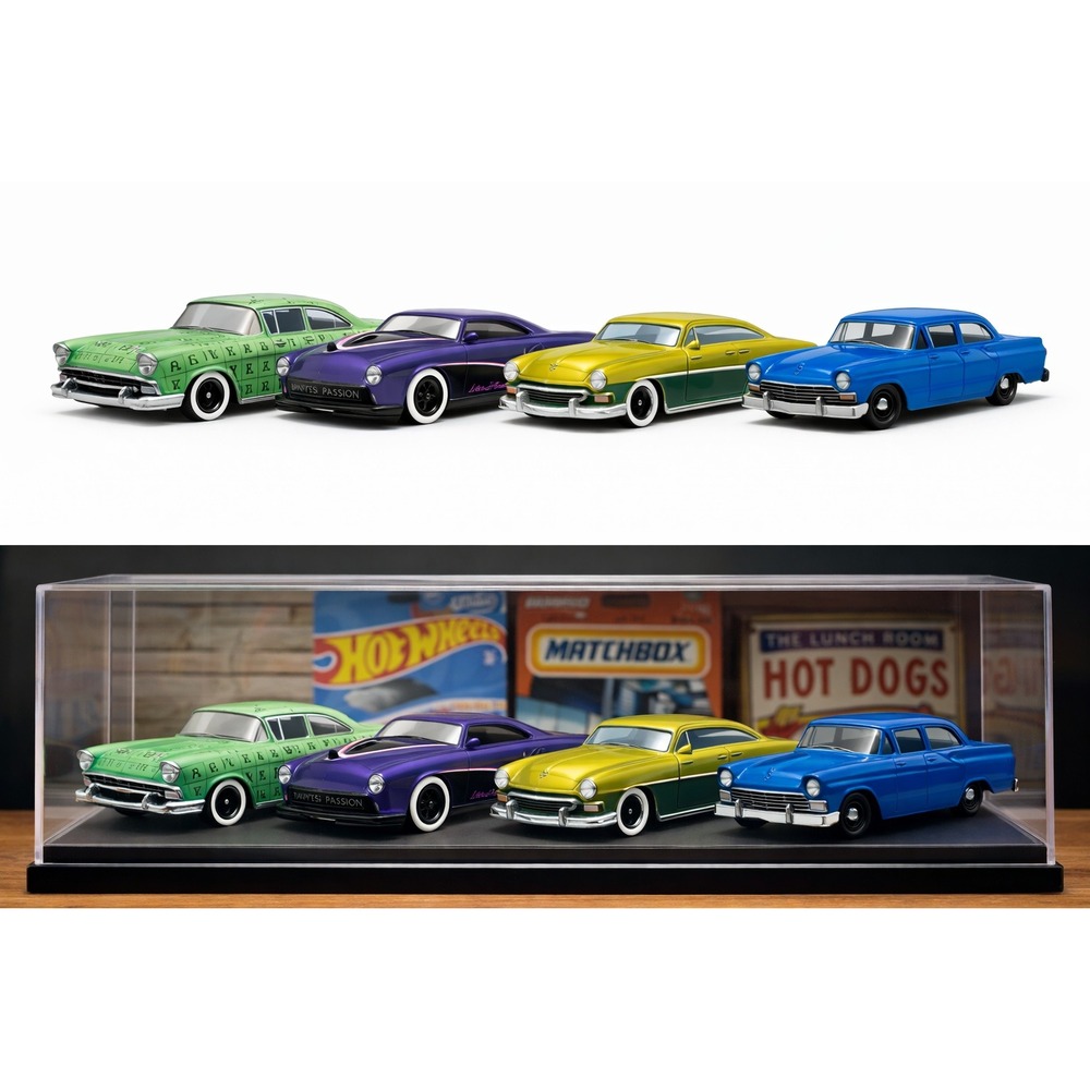 HOT WHEELS + MATCHBOX Classic Car Lot – Chevy • Passion • Merc • Ford NOC‎